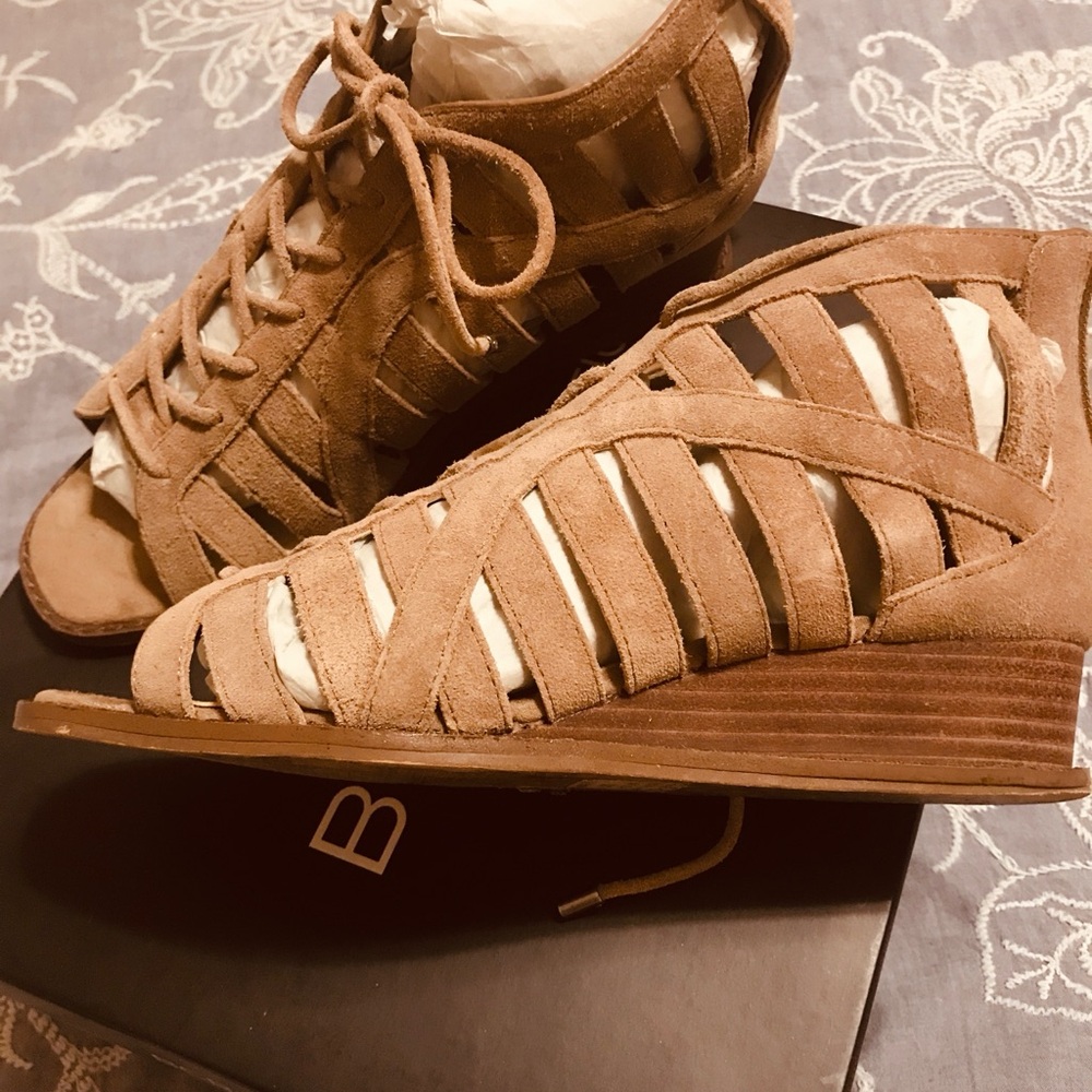 BCBGeneration Tan Gladiator Sandals